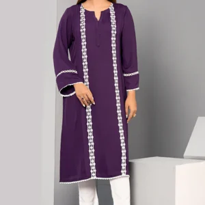 Purple Cherry Georgette Kurti Women