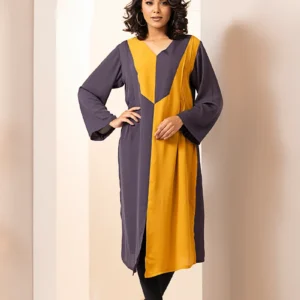 Dark Ash Cherry Georgette Kurti Women