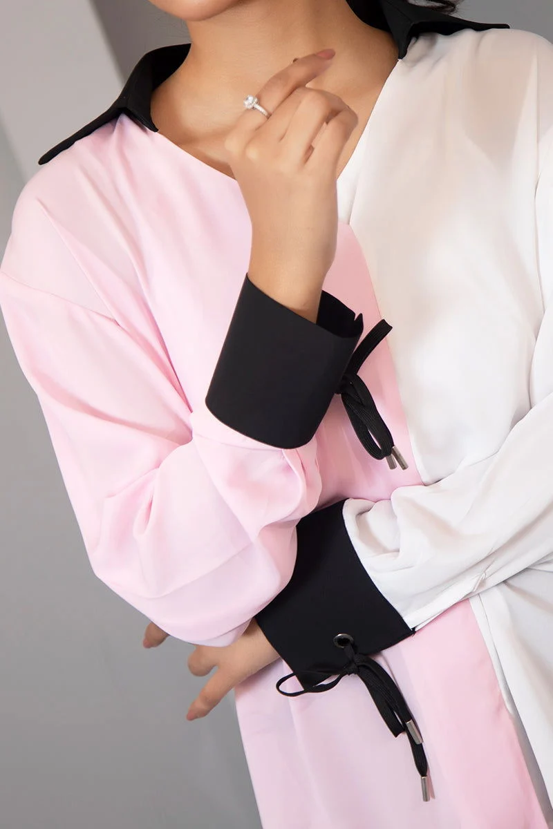 Baby Pink Cherry georgette Shirt Women - Image 2